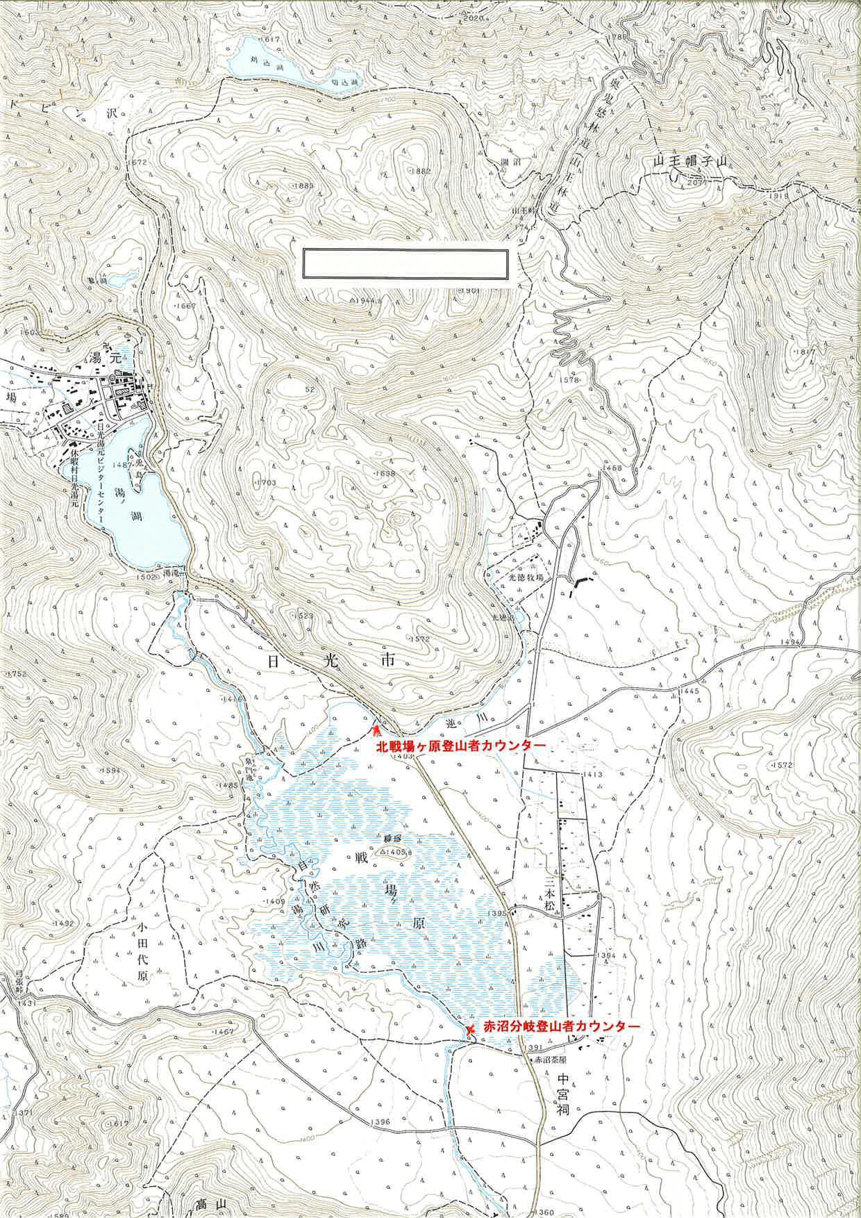 図：登山者カウンター位置図