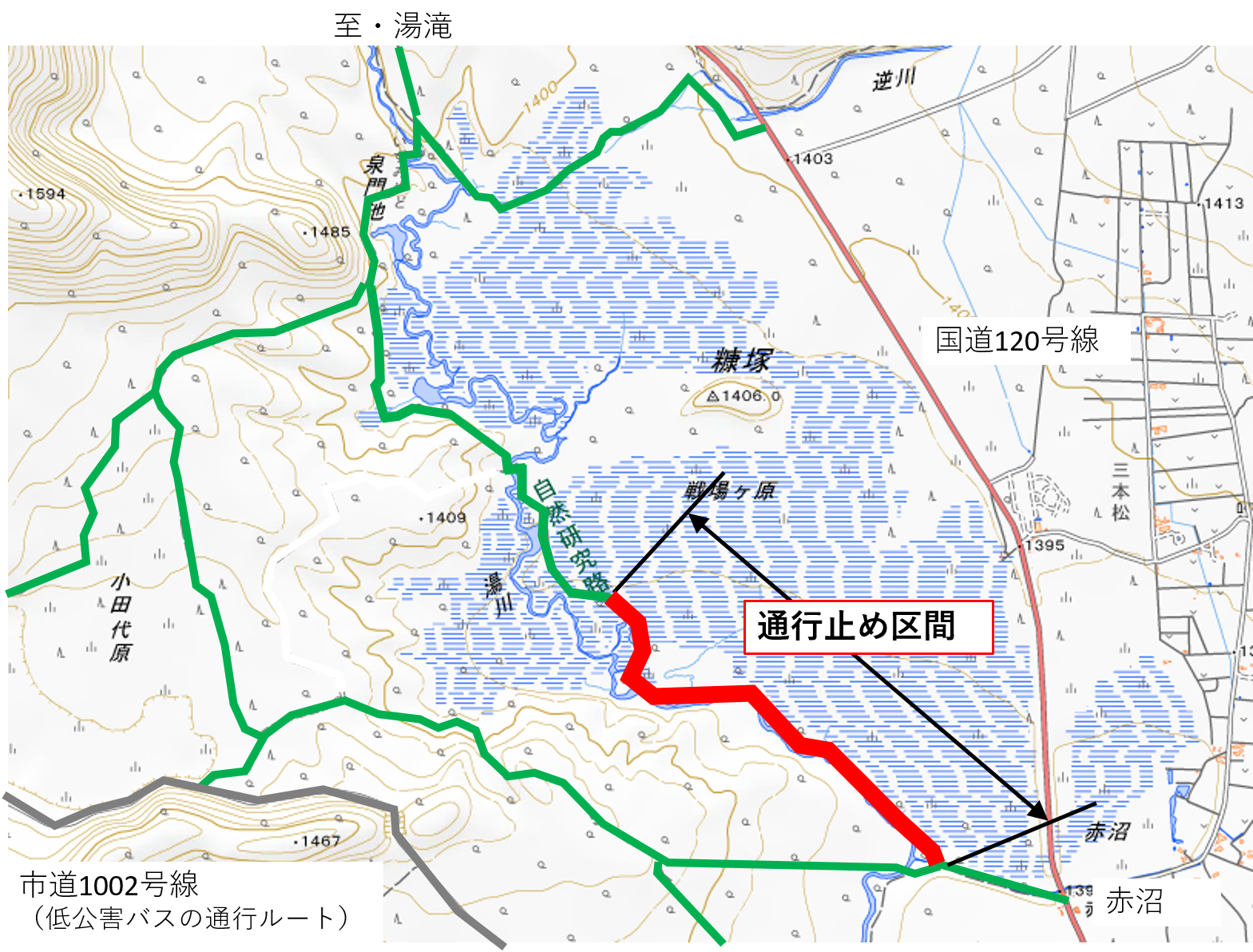 関東地方環境事務所 令和元年１０月の台風１９号による日光国立公園奥日光地区 戦場ヶ原周回線歩道の通行止めについて 閉鎖区間の変更