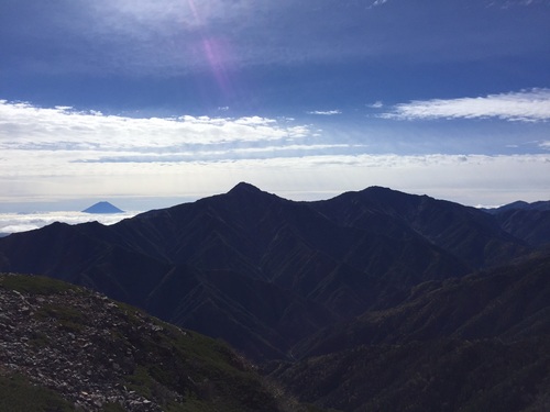 仙丈ヶ岳山頂から見る日本高標高TOP３