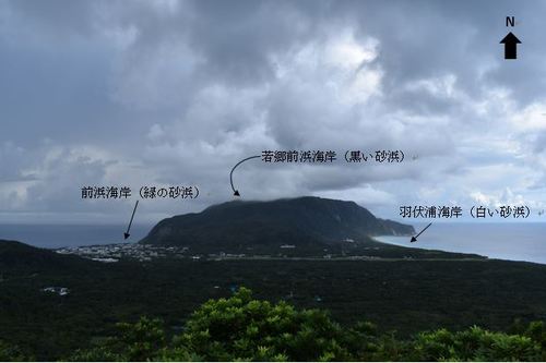 新島南部の大峰展望台からの景色